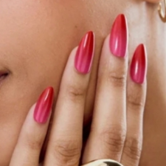 Facile 24 Reusable Press-On Nails Coffin Medium Pink Ombre